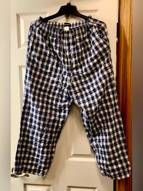 Joe Boxer Blue & White Plaid Jogger Pants